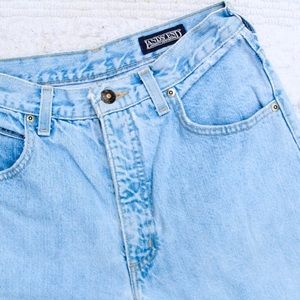 Vintage Lands End High-waisted Light Wash Jeans